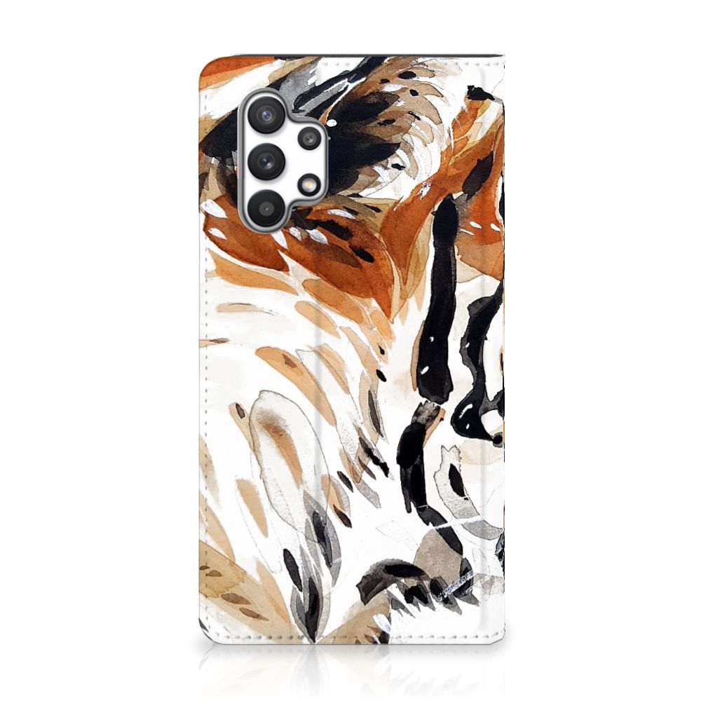 Bookcase Samsung Galaxy A32 4G | A32 5G Enterprise Editie Watercolor Tiger - B2C Telecom