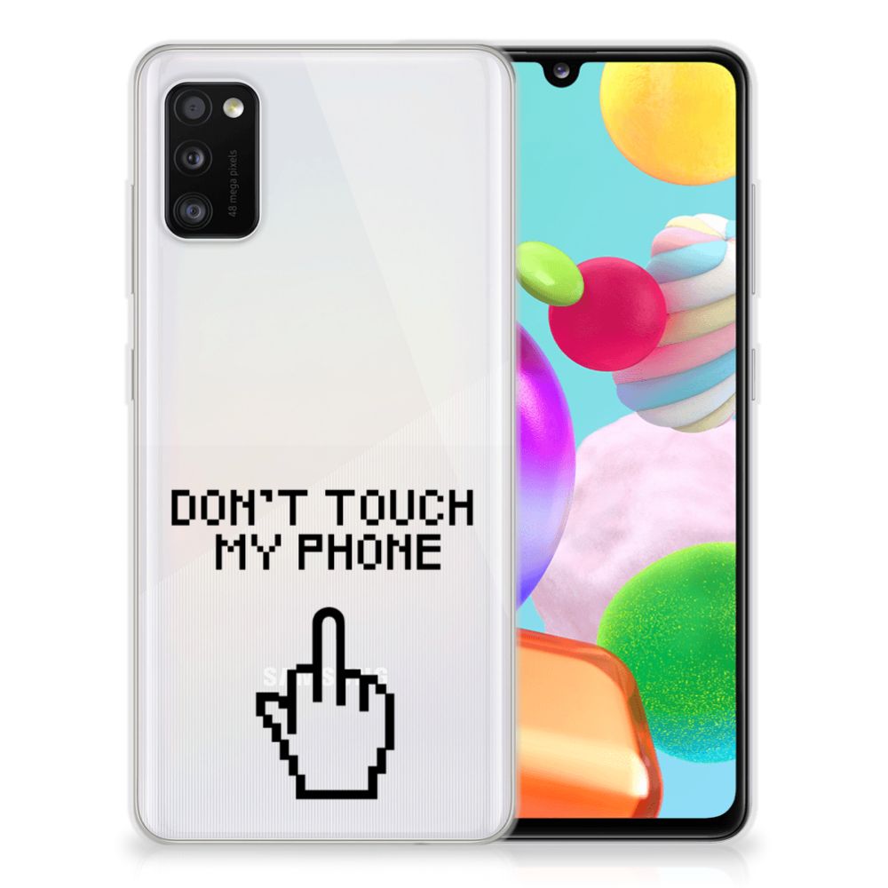 Samsung Galaxy A41 Silicone-hoesje Finger Don't Touch My Phone B2C Telecom