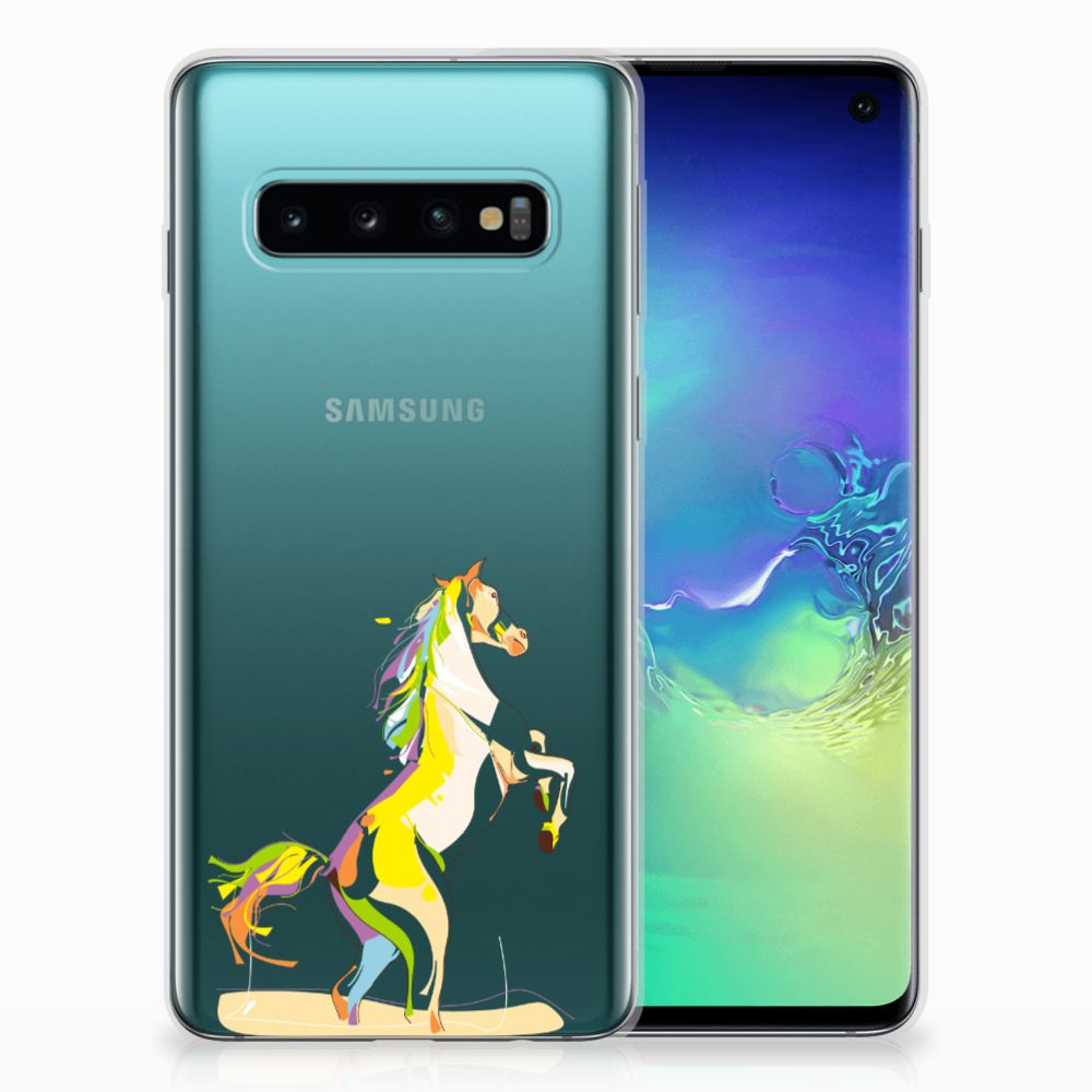Samsung Galaxy S10 Telefoonhoesje met Naam Horse Color