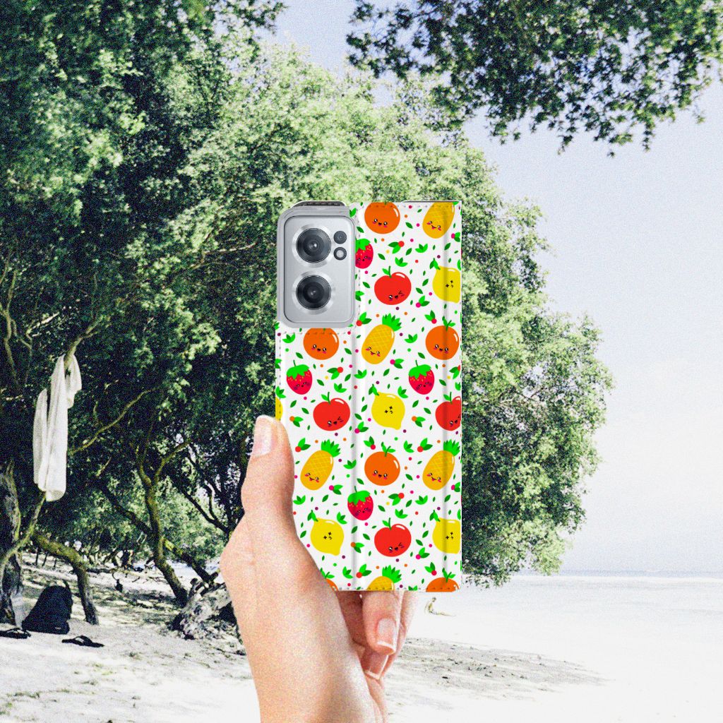OnePlus Nord CE 2 5G Flip Style Cover Fruits - B2C Telecom