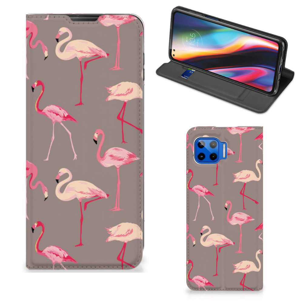 Motorola Moto G 5G Plus Hoesje maken Flamingo - B2C Telecom