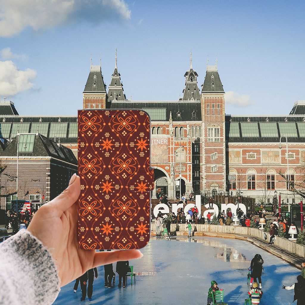 iPhone 13 Pro Max Telefoon Hoesje Batik Brown