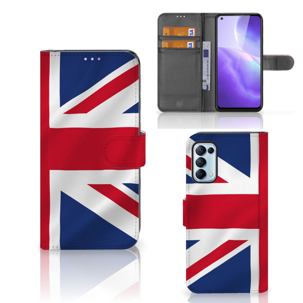 OPPO Find X3 Lite Bookstyle Case Groot-Brittannië
