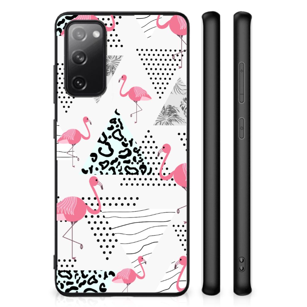 Samsung Galaxy S20 FE Dierenprint Telefoonhoesje Flamingo Triangle B2C Telecom