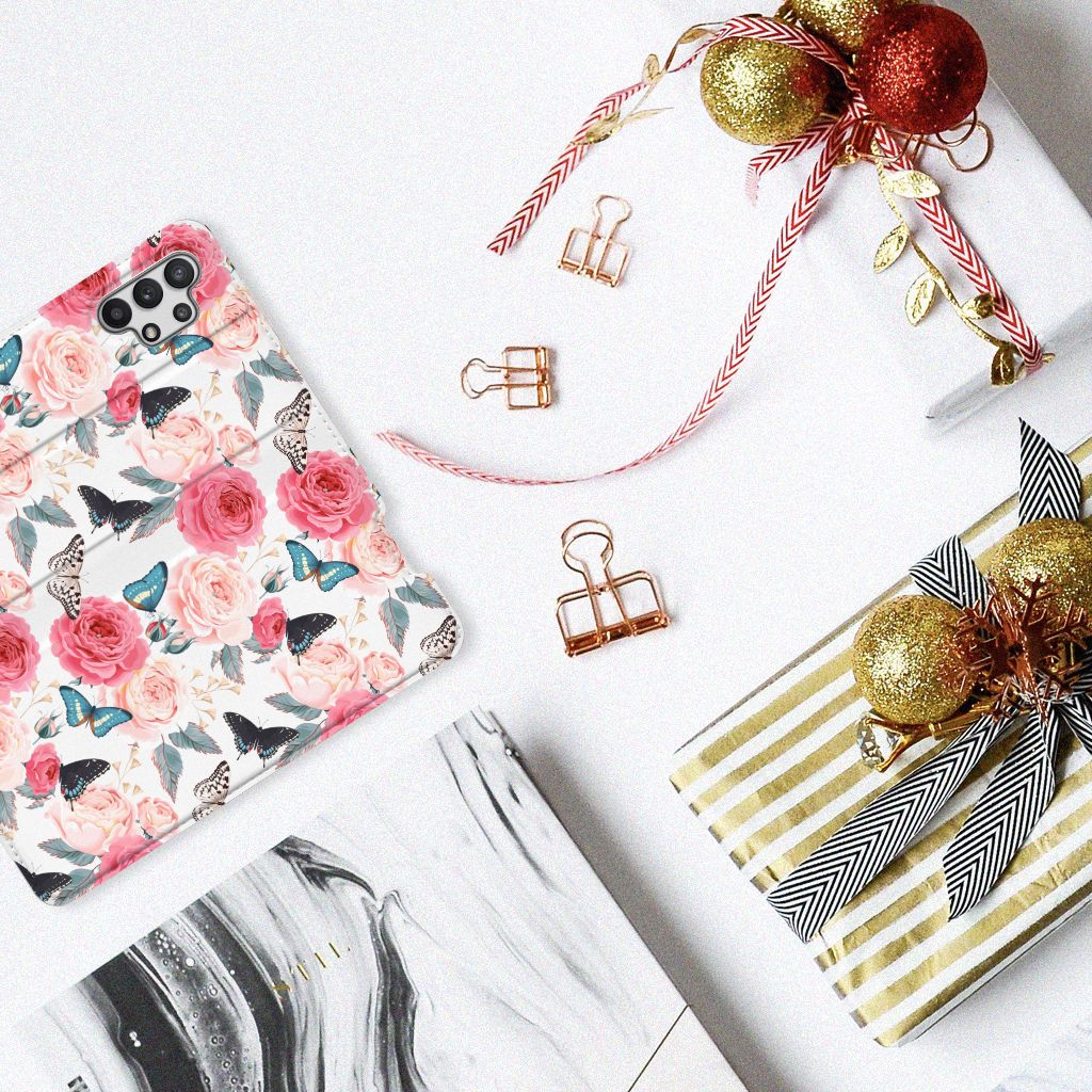 Samsung Galaxy A32 5G Smart Cover Butterfly Roses - B2C Telecom