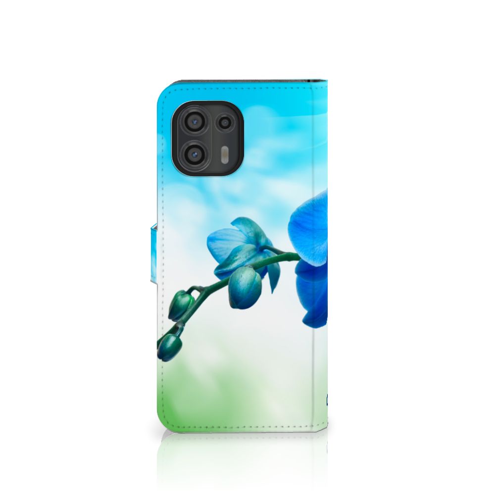 Motorola Edge 20 Lite Hoesje Orchidee Blauw - Cadeau voor je Moeder