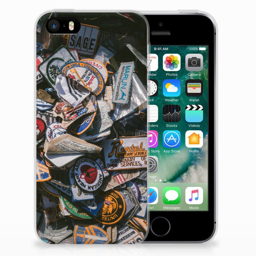 Apple iPhone SE | 5S Siliconen Hoesje met foto Badges