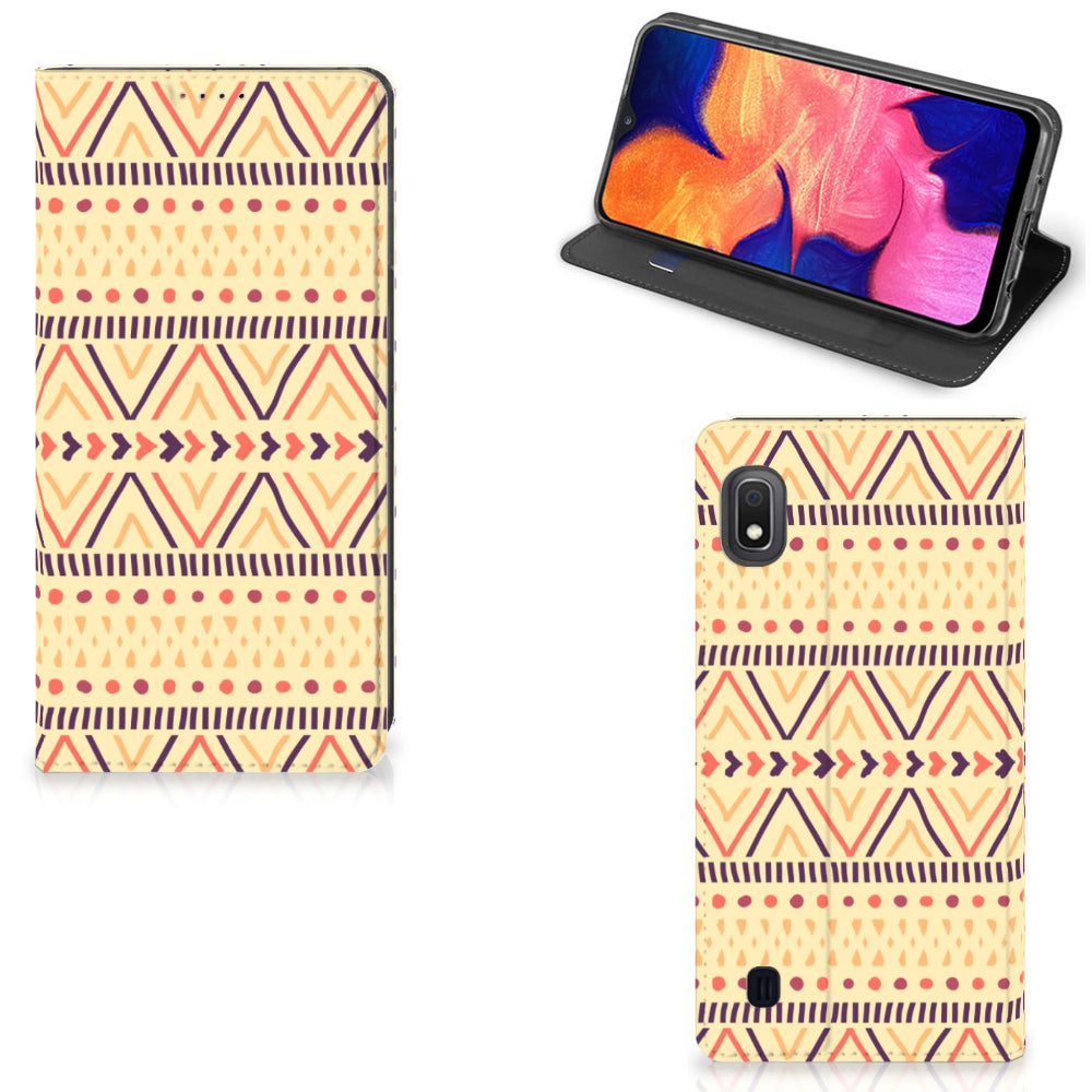 Samsung Galaxy A10 Hoesje met Magneet Aztec Yellow