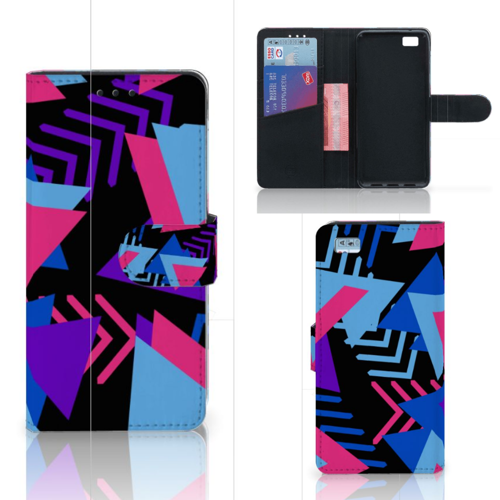 Huawei Ascend P8 Lite Book Case Funky Triangle