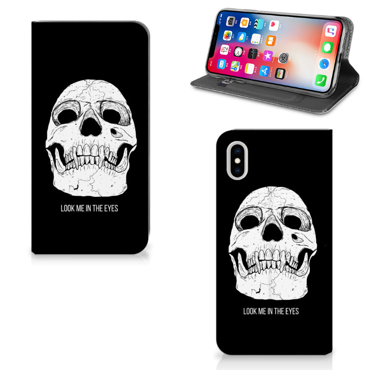 Mobiel BookCase Apple iPhone Xs Max Skull Eyes