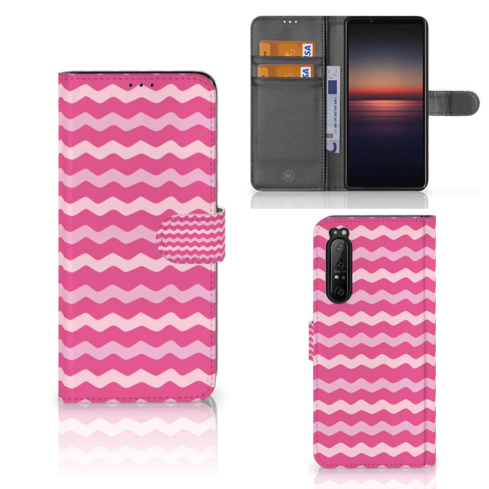 Sony Xperia 1 II Telefoon Hoesje Waves Pink