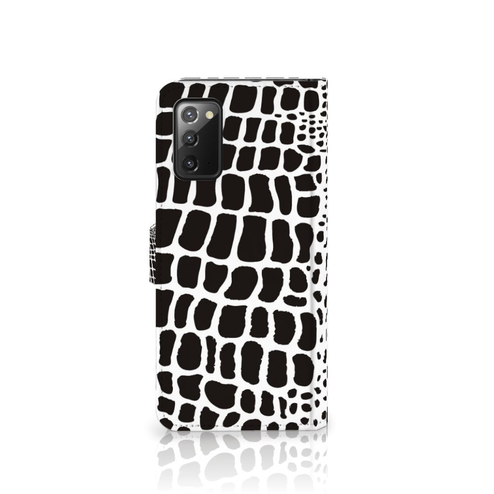 Samsung Galaxy Note 20 Telefoonhoesje met Pasjes Slangenprint