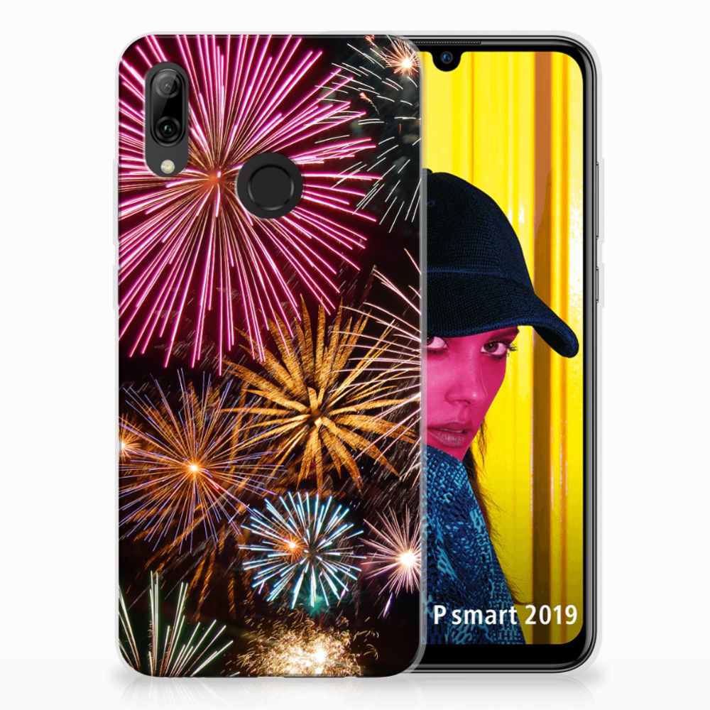 Huawei P Smart 2019 Silicone Back Cover Vuurwerk