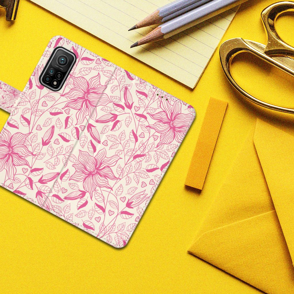 Xiaomi Mi 10T Pro | Mi 10T Hoesje Pink Flowers