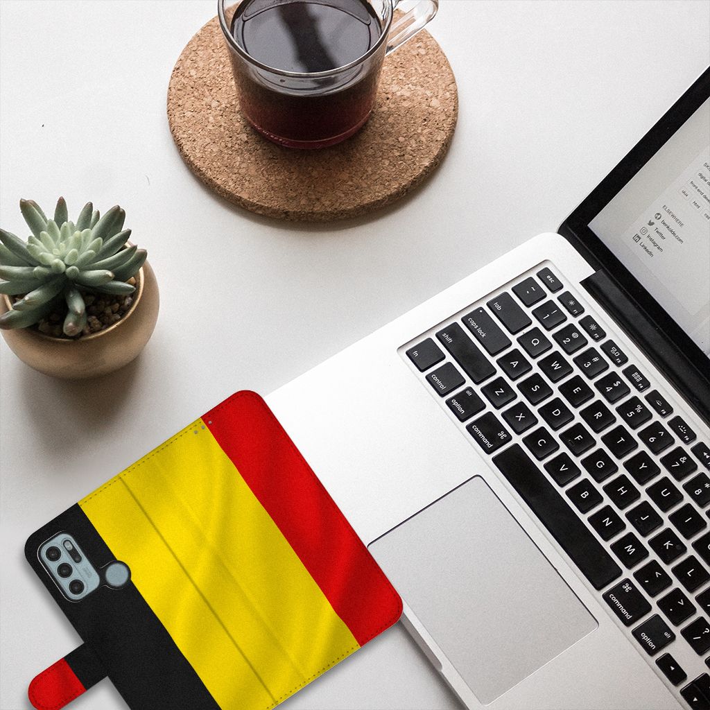 Motorola Moto G60s Bookstyle Case Belgische Vlag