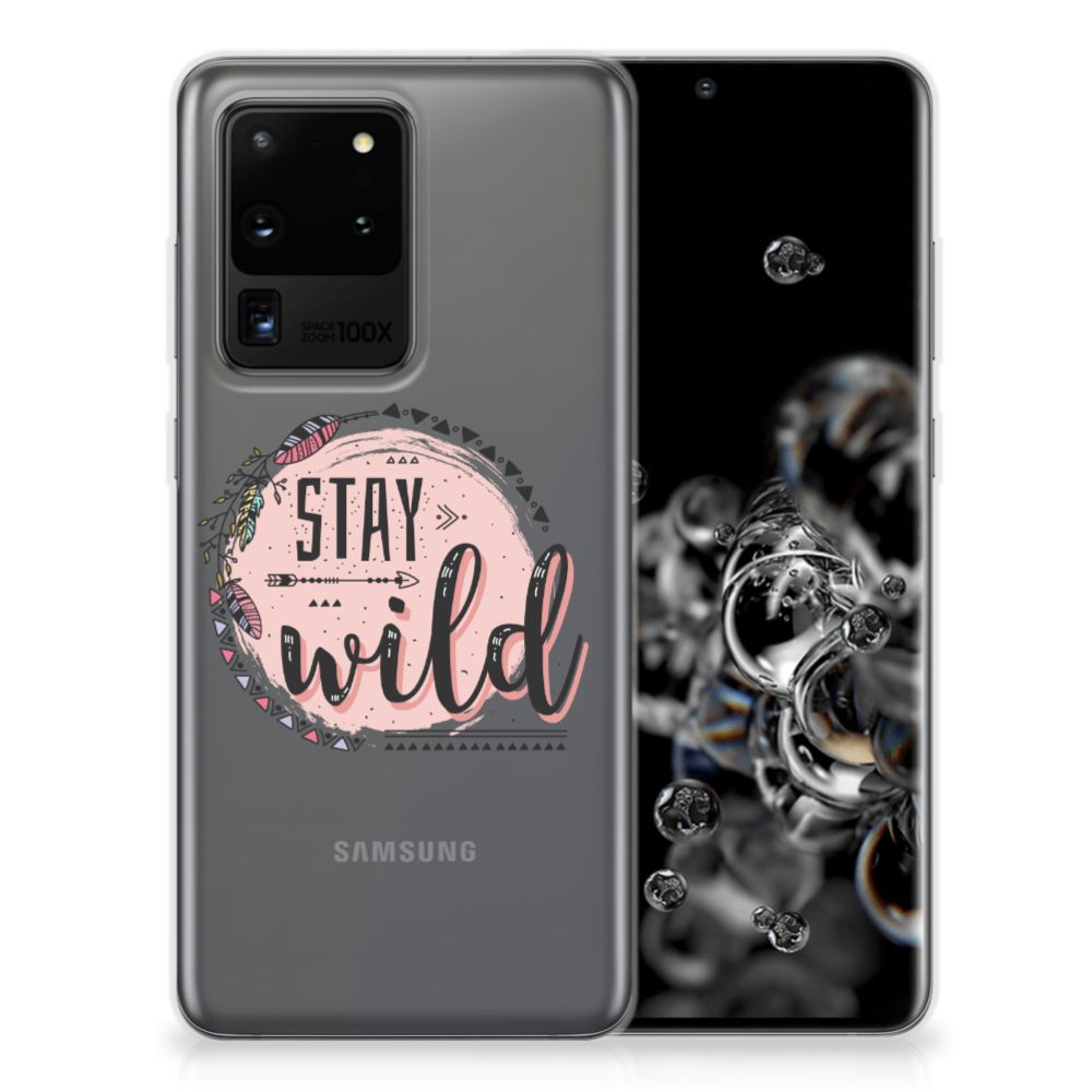 Samsung Galaxy S20 Ultra Telefoonhoesje met Naam Boho Stay Wild B2C Telecom