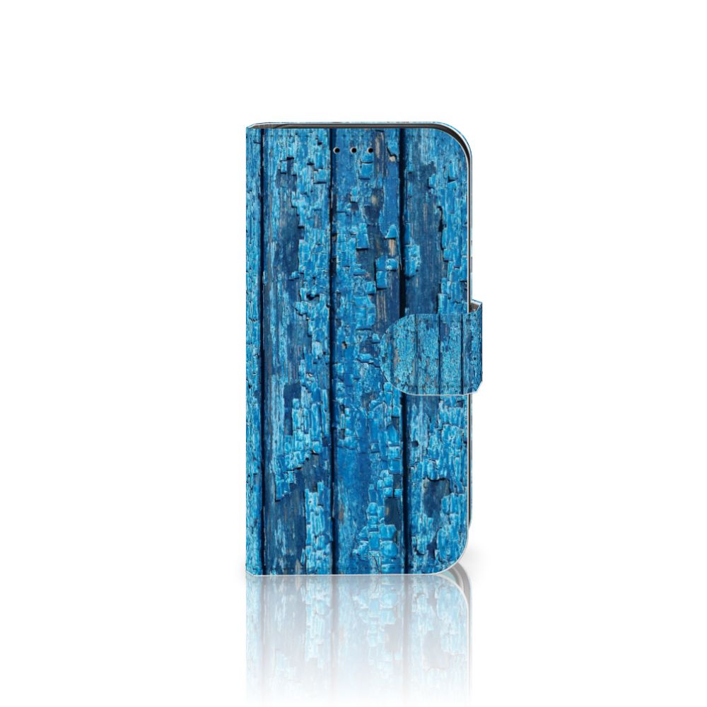 Apple iPhone 11 Pro Book Style Case Wood Blue