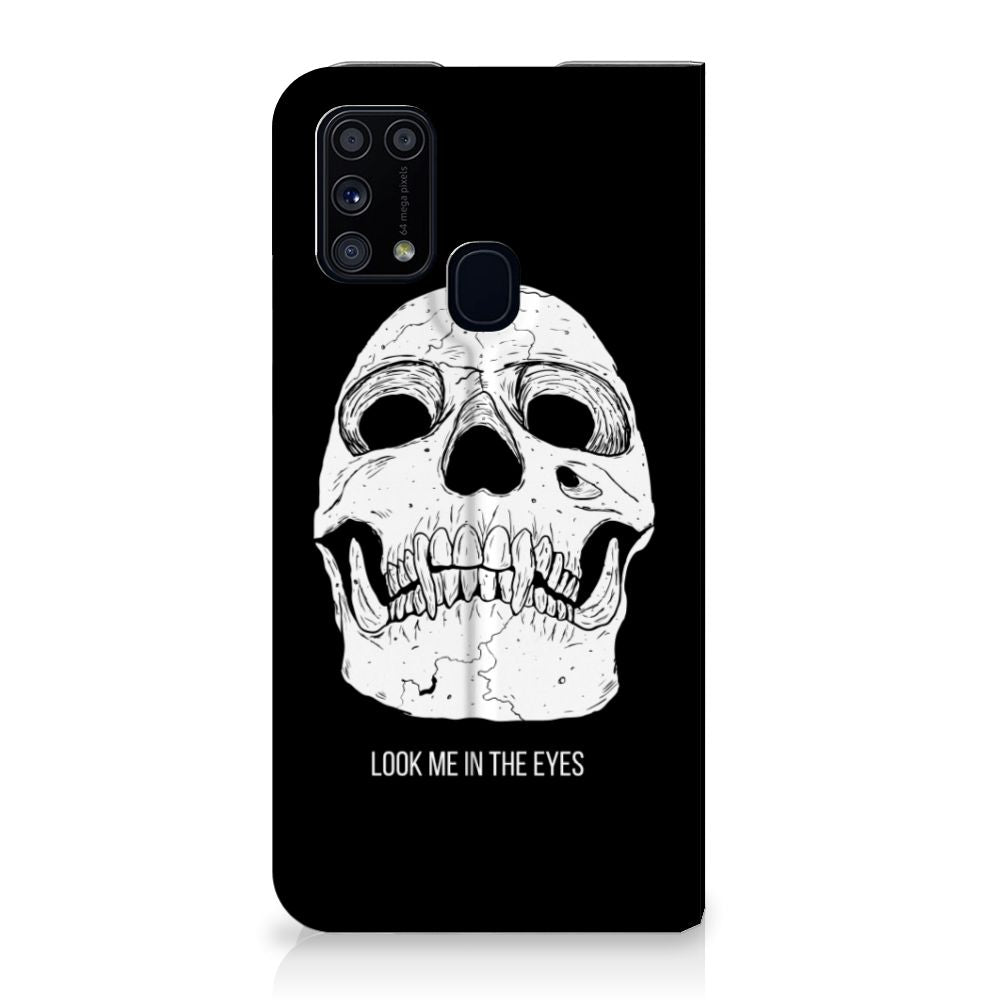 Mobiel BookCase Samsung Galaxy M31 Skull Eyes - B2C Telecom