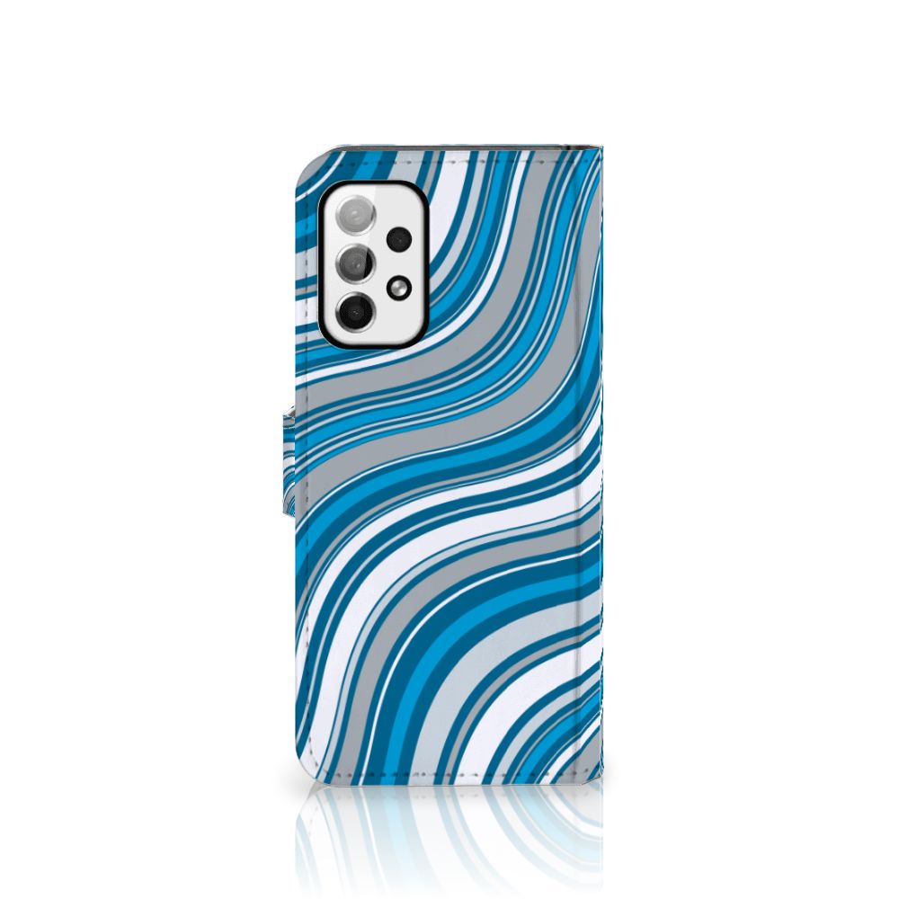 Samsung Galaxy A73 5G Telefoon Hoesje Waves Blue