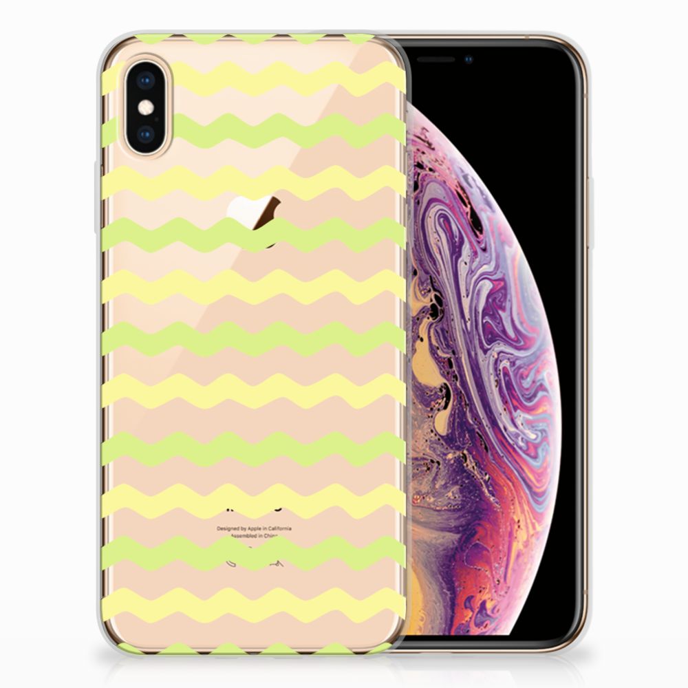 Apple iPhone Xs Max TPU bumper Waves Yellow
