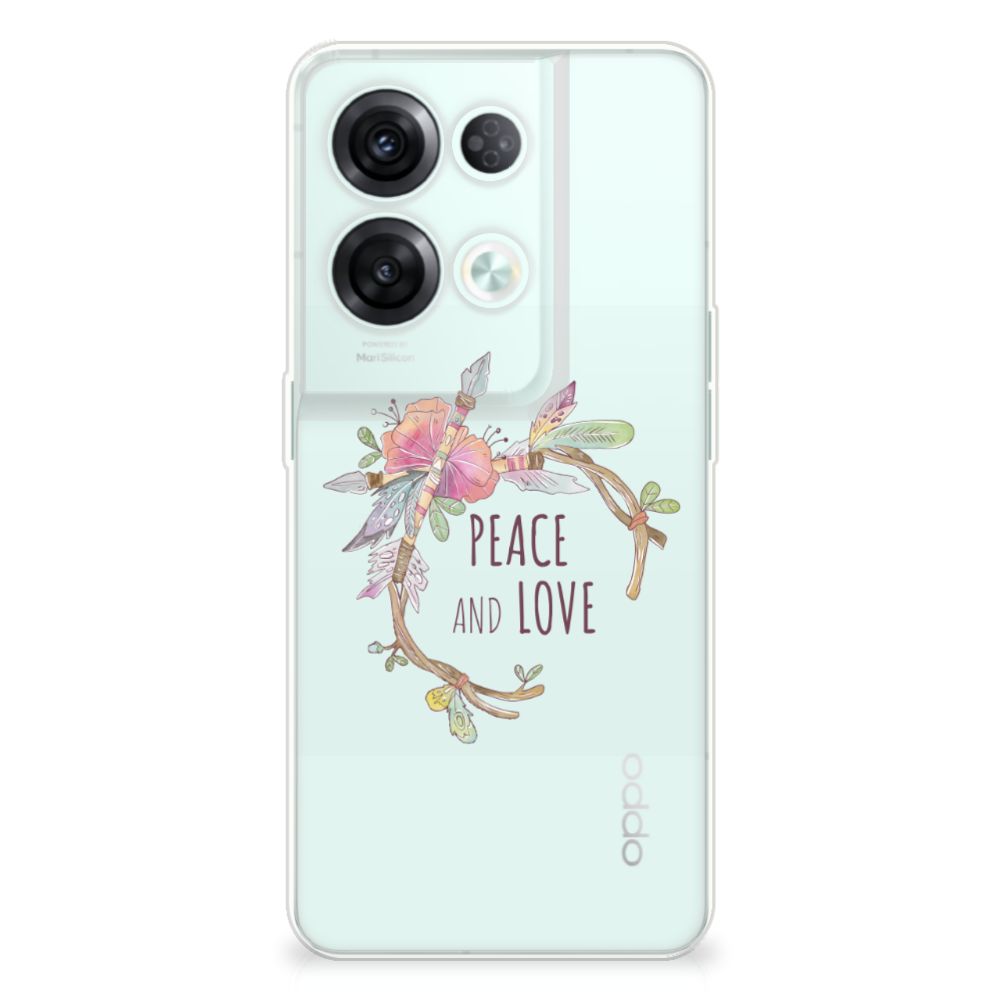 OPPO Reno8 Pro Telefoonhoesje met Naam Boho Text B2C Telecom