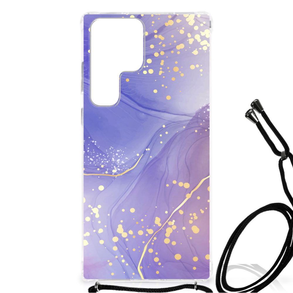 Back Cover voor Samsung Galaxy S23 Ultra Watercolor Paars