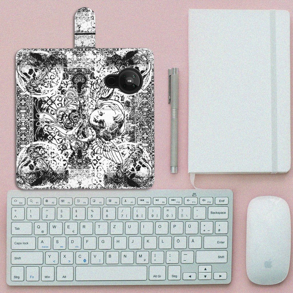 Telefoonhoesje met Naam Nokia 5.3 Skulls Angel