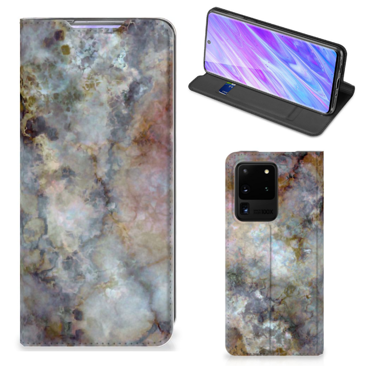 Samsung Galaxy S20 Ultra Standcase Marmer Grijs - B2C Telecom