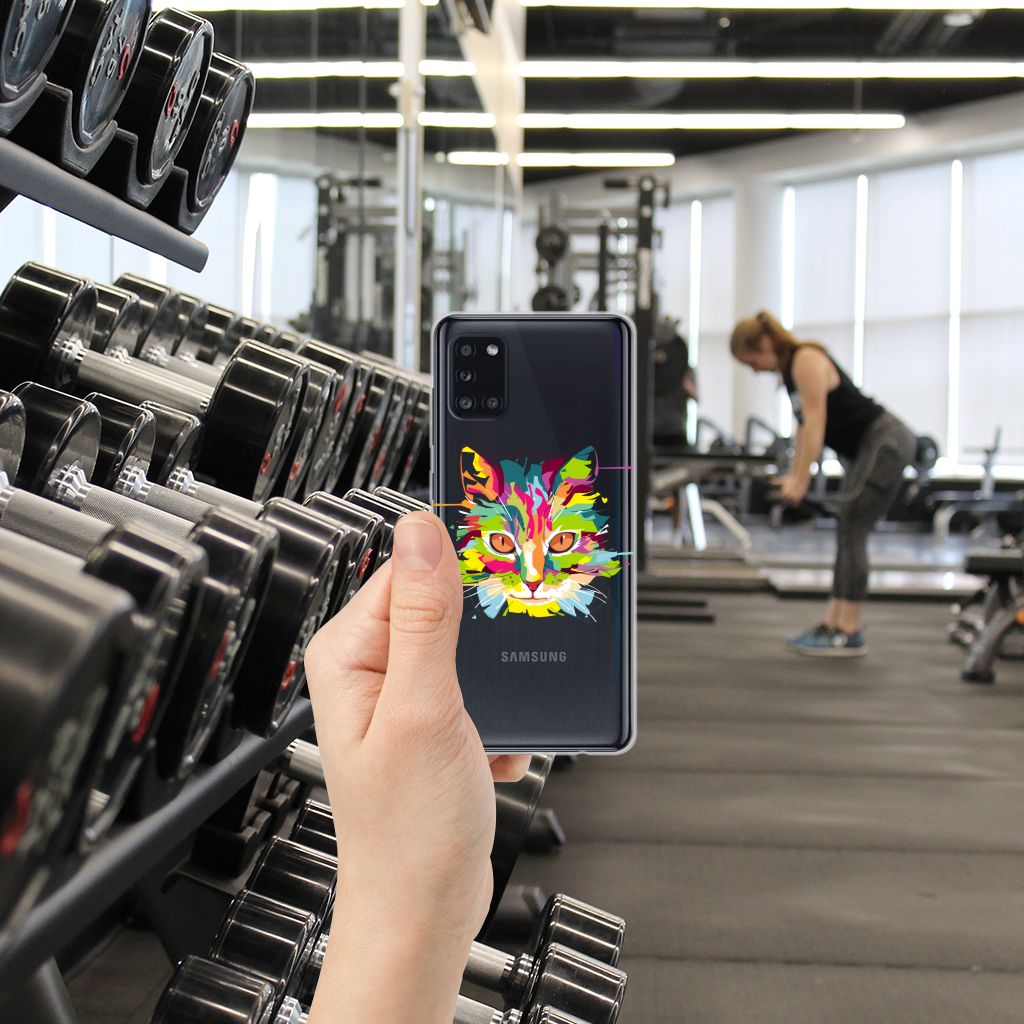 Samsung Galaxy A31 Telefoonhoesje met Naam Cat Color B2C Telecom