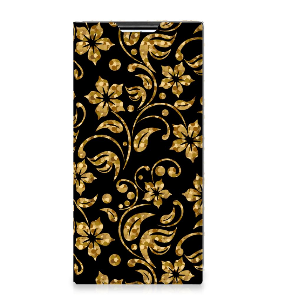 Samsung Galaxy S22 Ultra Smart Cover Gouden Bloemen