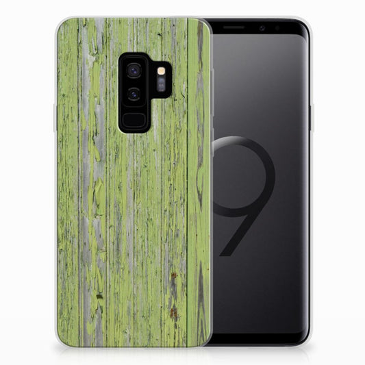 Samsung Galaxy S9 Plus Bumper Hoesje Green Wood