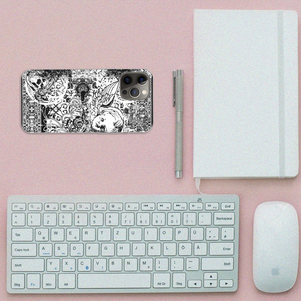 Silicone Back Case iPhone 12 Pro Max Skulls Angel B2C Telecom