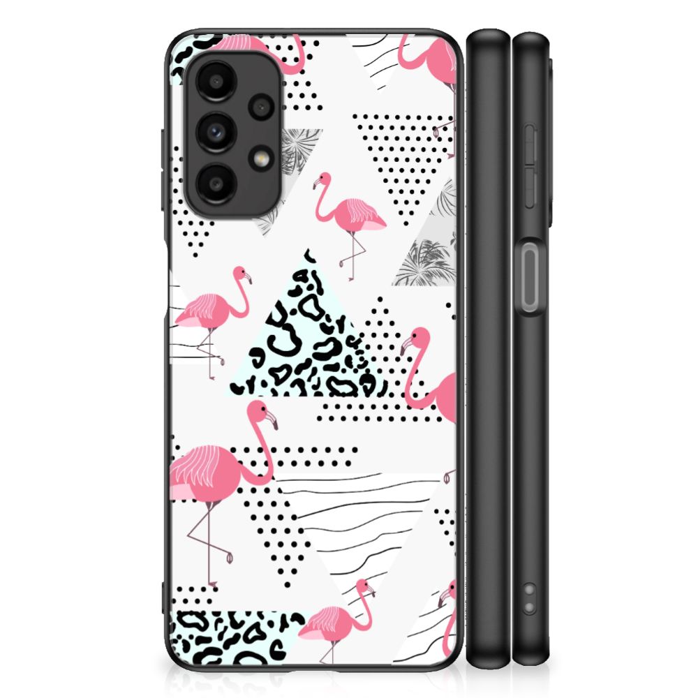 Samsung Galaxy A13 4G Dierenprint Telefoonhoesje Flamingo Triangle B2C Telecom