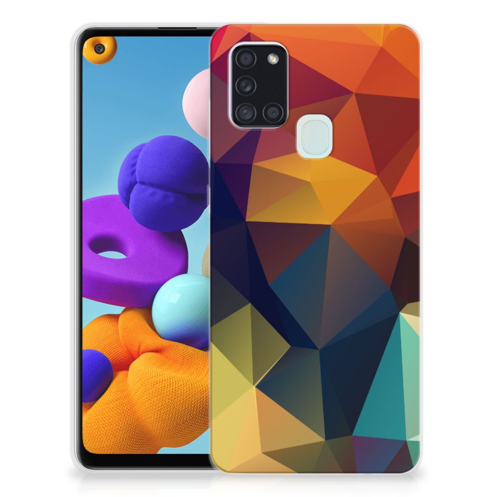 Samsung Galaxy A21s TPU Hoesje Polygon Color