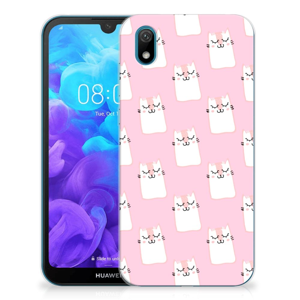 Huawei Y5 (2019) TPU Hoesje Sleeping Cats