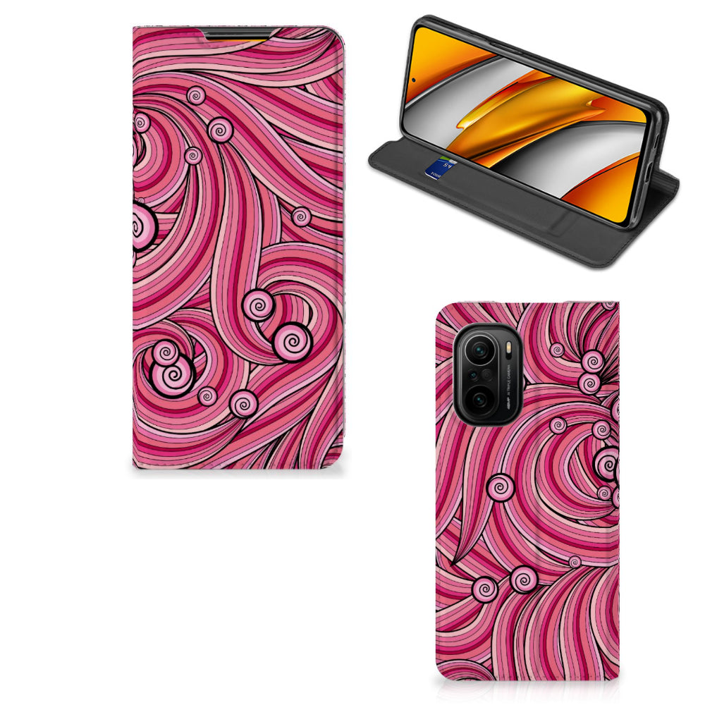 Xiaomi Mi 11i | Poco F3 Bookcase Swirl Pink