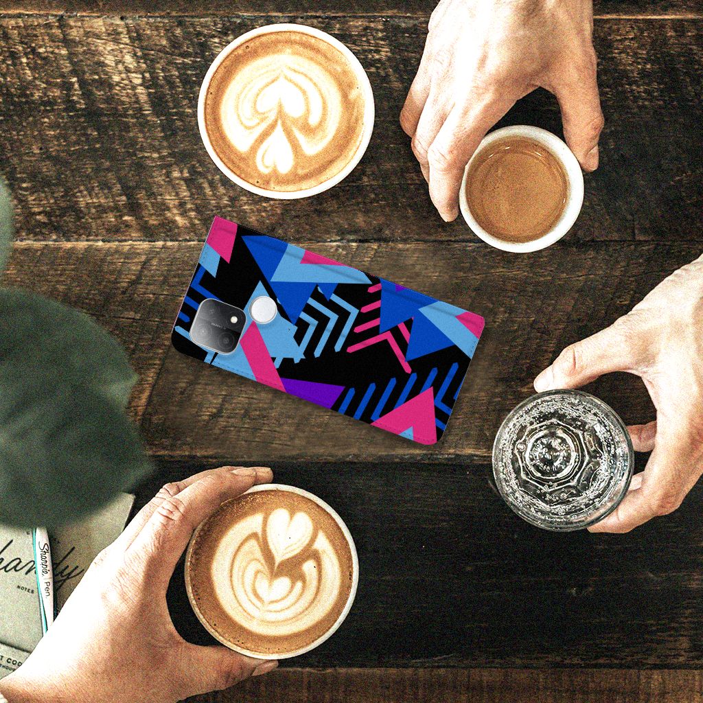 OPPO A15 Stand Case Funky Triangle - B2C Telecom