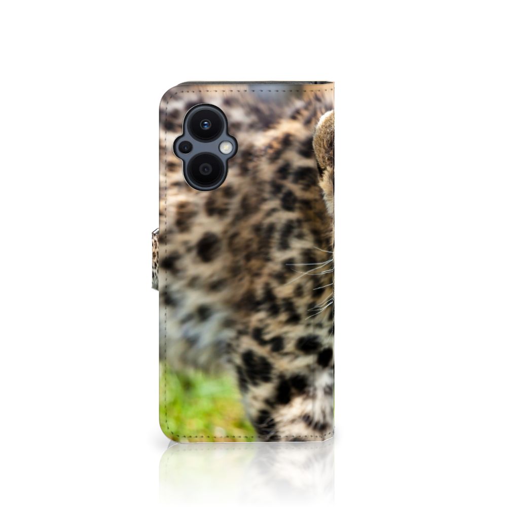 OPPO Reno 8 Lite | OnePlus Nord N20 Telefoonhoesje met Pasjes Baby Luipaard