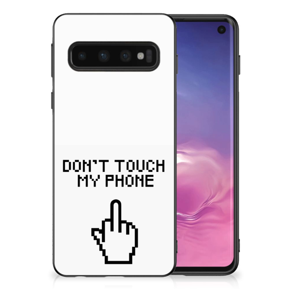 Samsung Galaxy S10 TPU Hoesje Finger Don't Touch My Phone B2C Telecom