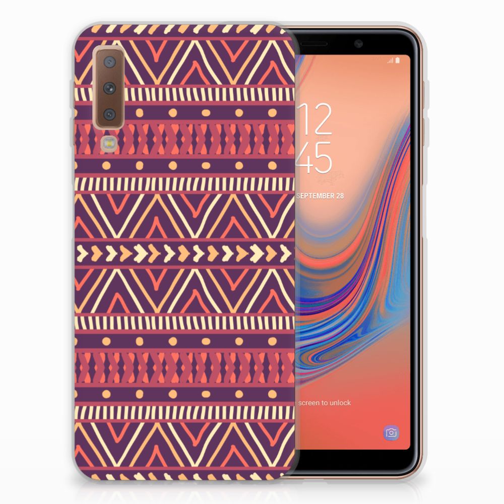 Samsung Galaxy A7 (2018) TPU bumper Aztec Paars