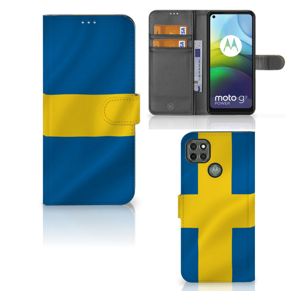 Motorola Moto G9 Power Bookstyle Case Zweden