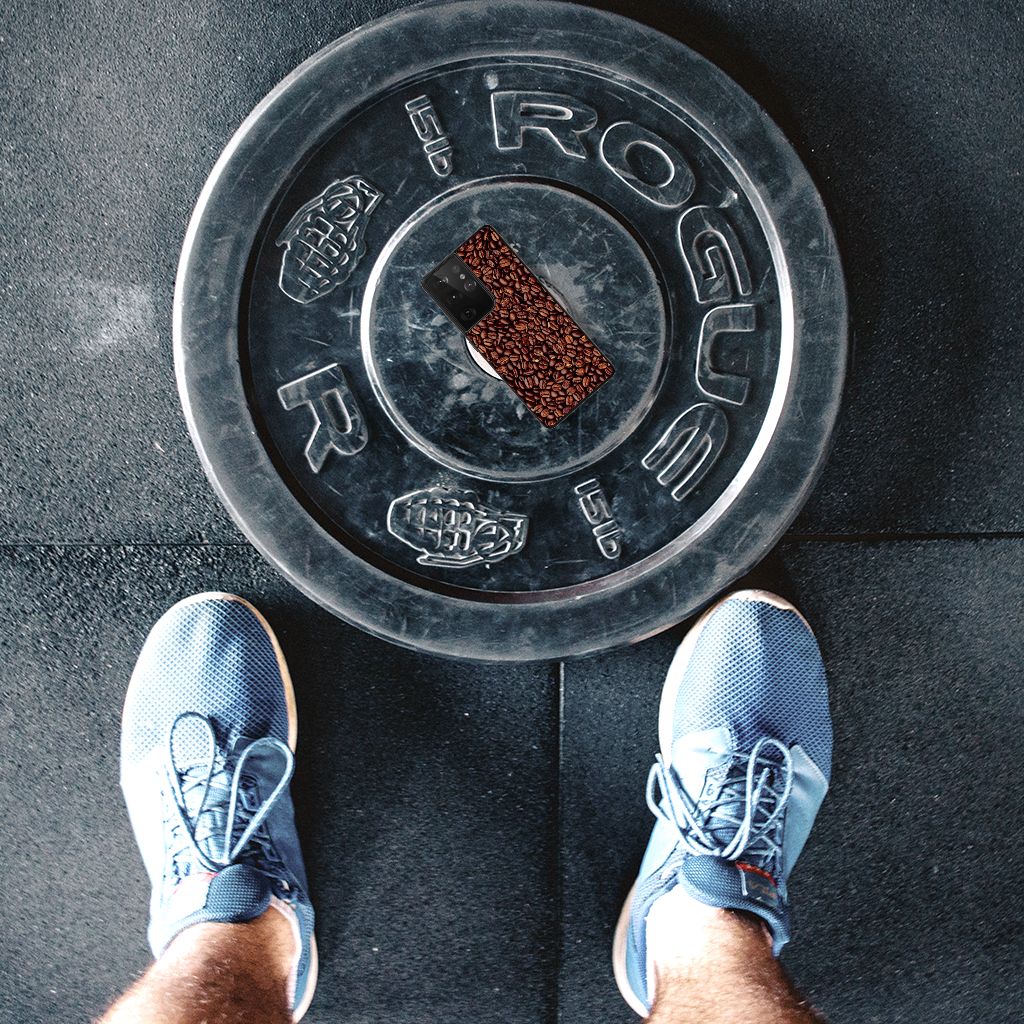 Samsung Galaxy S21 Ultra Back Cover Hoesje Koffiebonen B2C Telecom