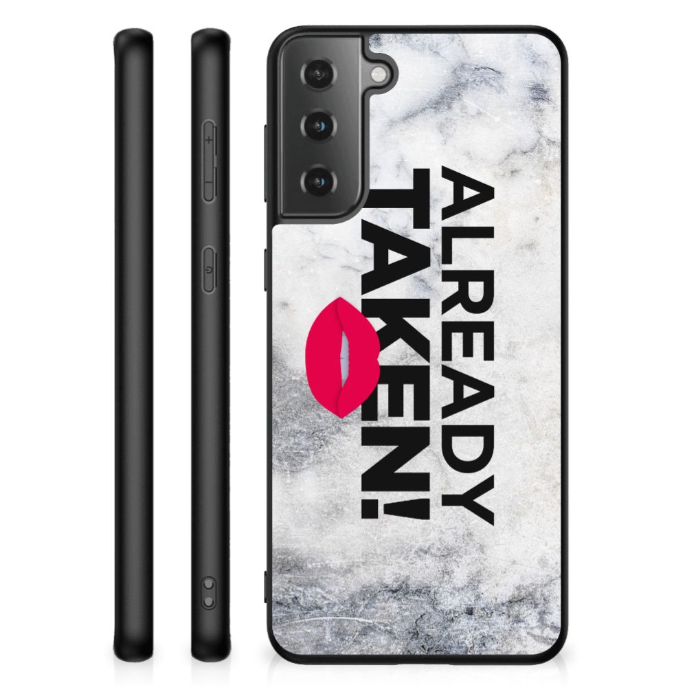 Samsung Galaxy S21 Plus Telefoon Hoesje met tekst Already Taken White B2C Telecom