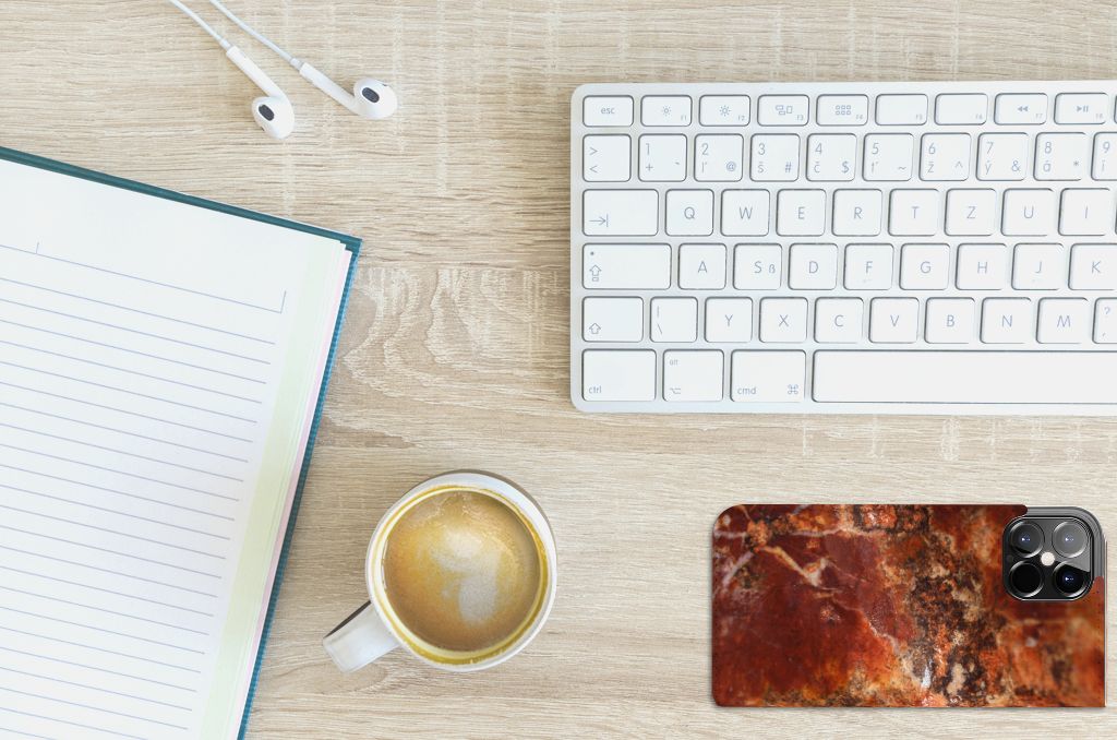 iPhone 12 Pro Max Standcase Marmer Bruin - B2C Telecom