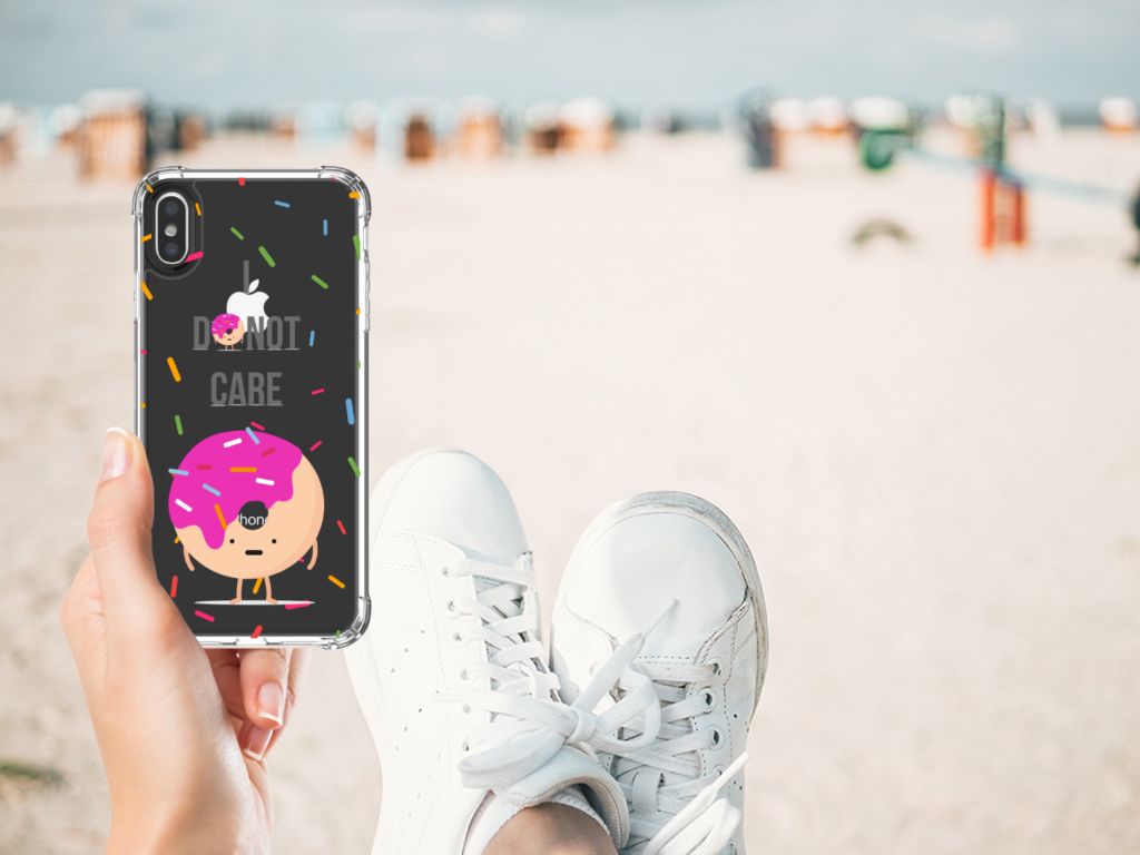 Apple iPhone Xs Max Beschermhoes Donut Roze