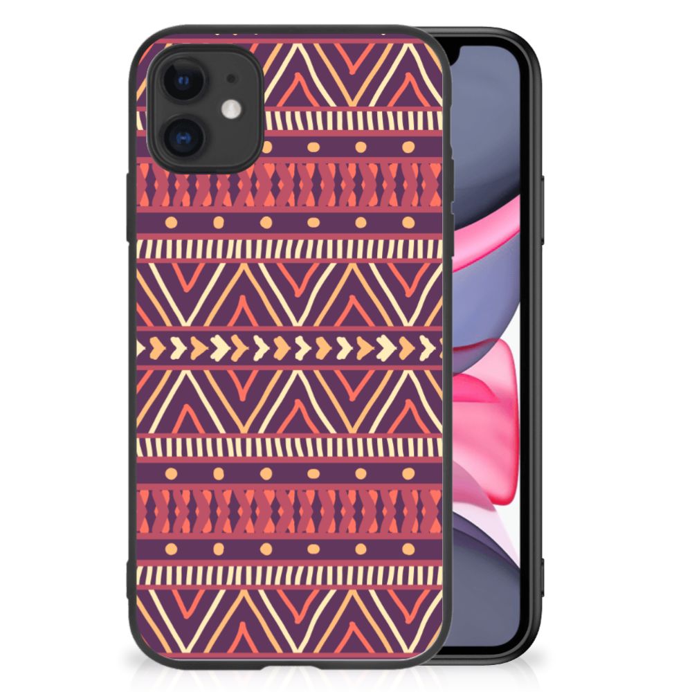 iPhone 11 Back Case Aztec Paars