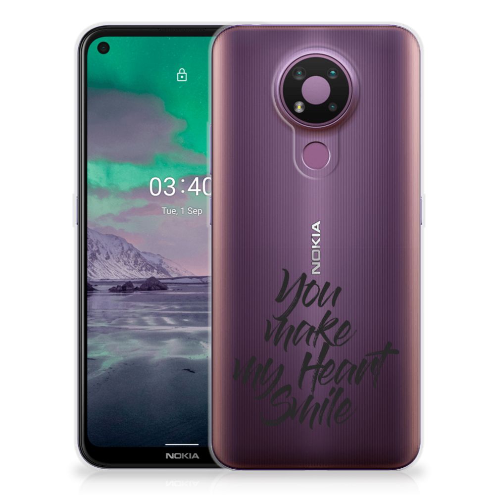 Nokia 3.4 Siliconen hoesje met naam Heart Smile