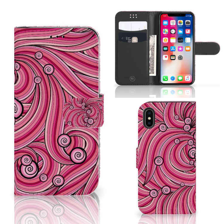 Apple iPhone X | Xs Hoesje Swirl Pink