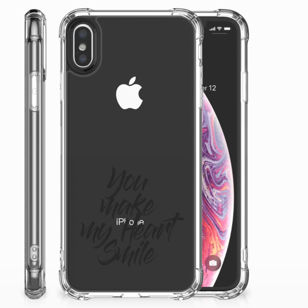 Apple iPhone Xs Max Telefoonhoesje met tekst Heart Smile