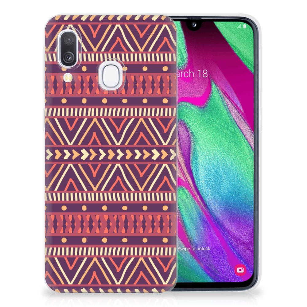 Samsung Galaxy A40 TPU bumper Aztec Paars